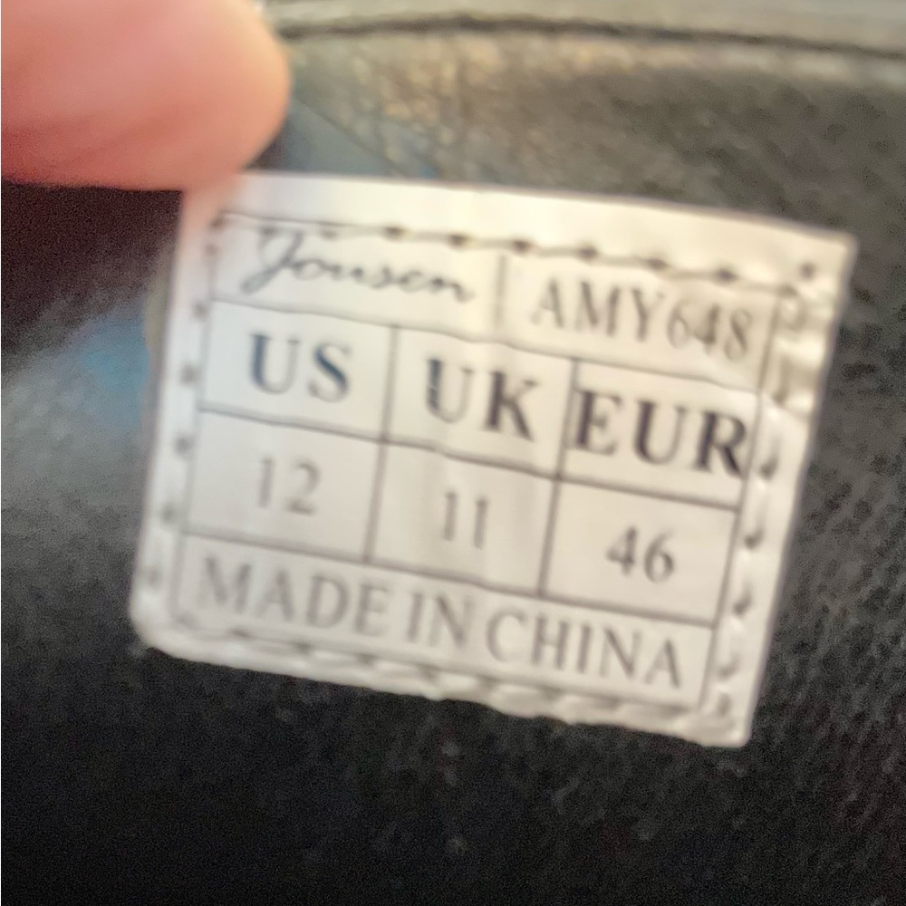 Men’s Dress Shoes made by Jousen Milan Sz 12 Black - Picture 6 of 6